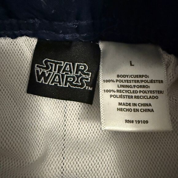 Star Wars Mandalorian Swim Trunks Grogu Baby Yoda Size Boy's Large Gray - Picture 6 of 8